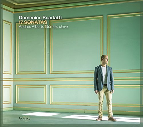 CD cover: Man in a teal room, text “Domenico Scarlatti 17 Sonatas”.