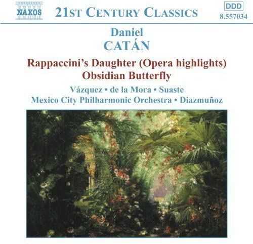 CD cover for Daniel Catán’s opera “Rappaccini’s Daughter” with floral painting.