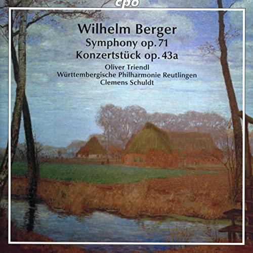 CD cover with a painting of rural buildings and bare trees.