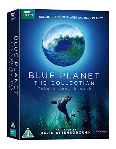 Blue DVD cover featuring a seal and underwater scene with "Blue Planet" title.