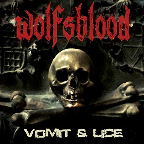 Wolfsblood album cover featuring a skull resting on crossed bones.