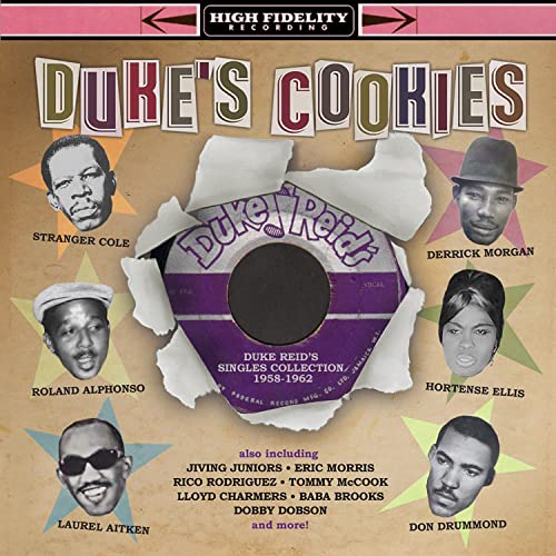 CD cover for āDukes Cookiesā featuring portraits of Jamaican musicians.