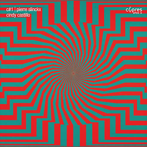 CD cover with swirling red and teal lines, text at top.