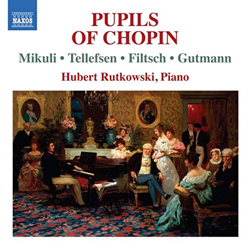 CD cover depicting a 19th-century parlor scene with people and a piano.