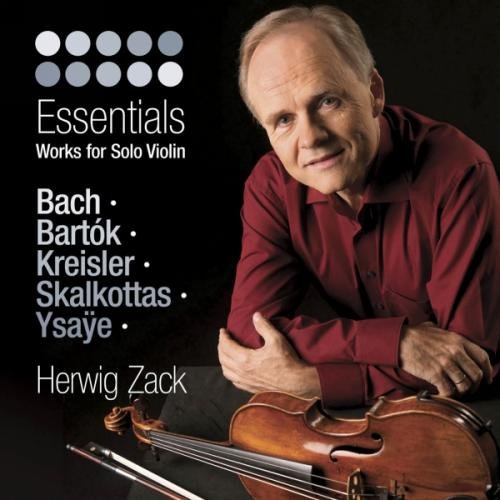 CD cover with a man holding a violin, wearing a red shirt against a black background.