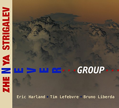 CD cover for "Never Group" by Zhenya Strigalev, with cloud imagery.