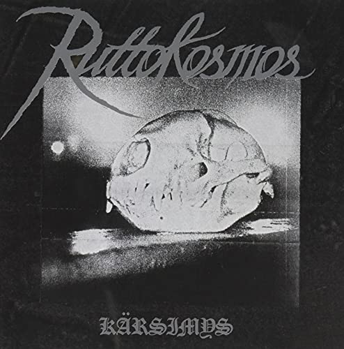 Black and white CD cover with a distorted, organic shape and text.