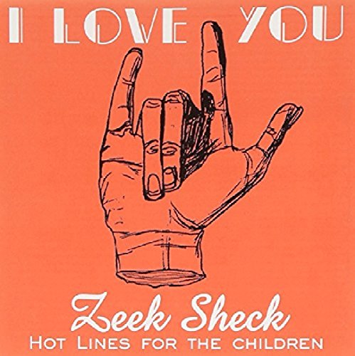 CD cover for Zeek Sheck’s “I Love You” with hand sign illustration.