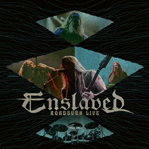 Album cover for Enslaved’s Roadburn Live, featuring band members performing.