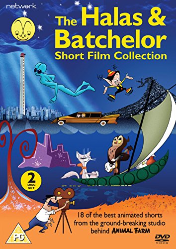 "Colourful DVD cover featuring cartoon characters and text describing 'The Halas & Batchelor' collection."