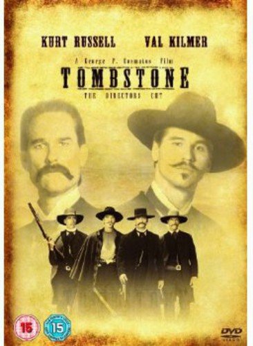 Tombstone Director’s Cut DVD cover featuring portraits of cowboys.