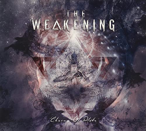 CD cover for "The Weakening - Chains Of Plato" with abstract art.