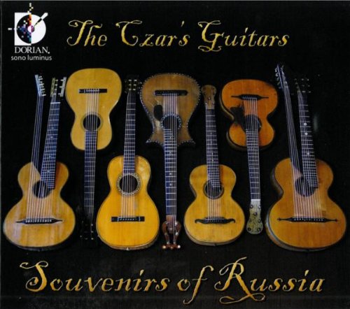 CD cover featuring eight acoustic guitars against a black background with yellow text.