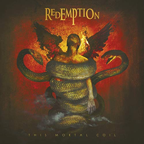 Album cover art for "Redemption - This Mortal Coil" featuring a man wrapped in a snake.