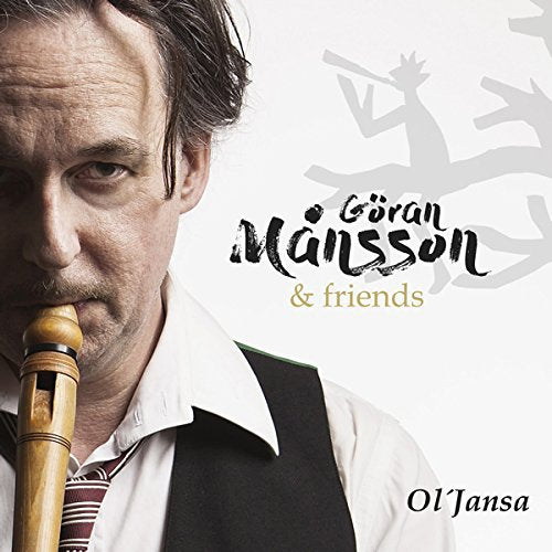 "CD cover featuring a man playing a wooden flute with text and silhouetted figure."