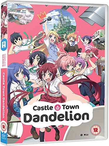 DVD cover for anime “Castle Town Dandelion” featuring nine young women.