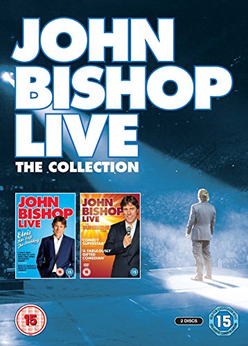 DVD cover for John Bishop's "The Live Collection" comedy show.