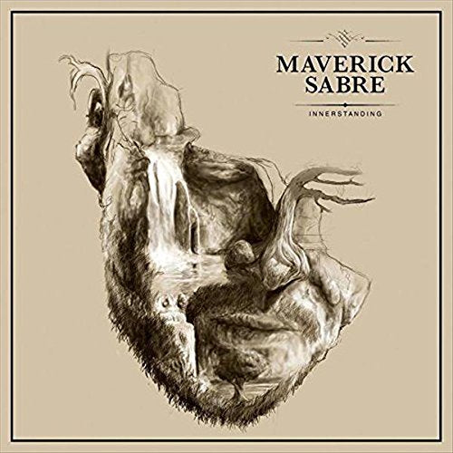 Album cover with anatomical heart drawing, "Maverick Sabre" and "Innerstanding" text on beige background.