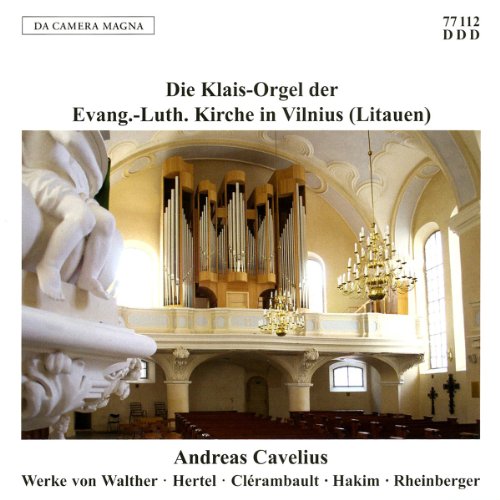 CD cover featuring a church interior with an organ and chandelier.