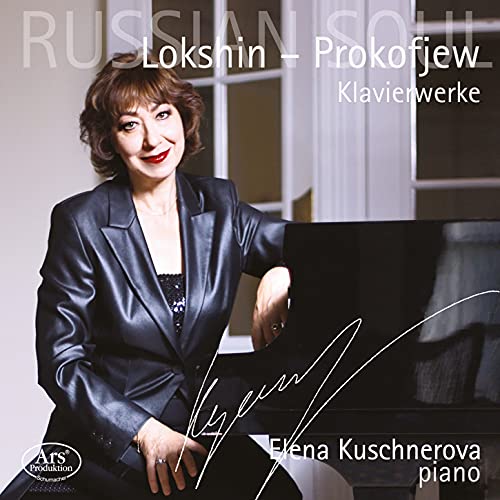 CD cover featuring pianist Elena Kuschnerova in a dark suit.