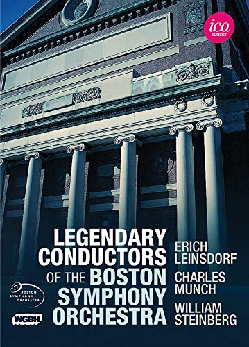 DVD cover featuring a building with columns and text "Legendary Conductors of the Boston Symphony Orchestra".