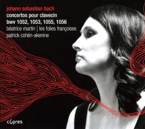 "CD cover with black-and-white portrait of a woman and red abstract lines."