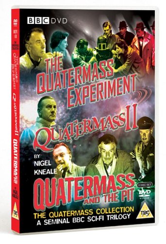 DVD case for "The Quatermass Collection" with images of characters and red titles.