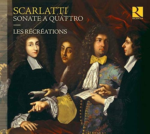CD cover featuring a Baroque painting of three men and musical notation.