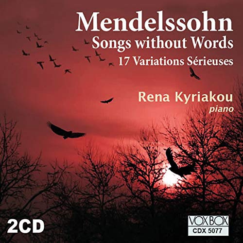 CD cover: red sunset with silhouetted trees and flying birds.