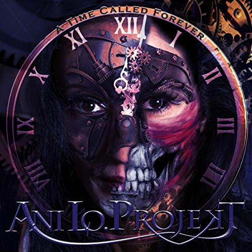 CD cover: split face with clockwork gears and Roman numerals.