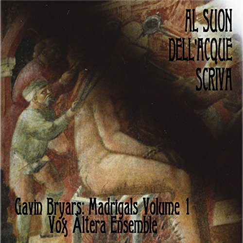 "CD cover with medieval painting and black text, featuring 'Gavin Bryars: Madrigals Volume 1'."