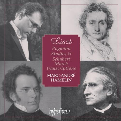 CD cover with four portraits and red title box, featuring classical musicians.