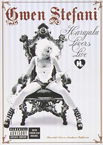 Gwen Stefani "Harajuku Lovers Live" DVD cover, black and white image.