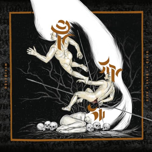 CD cover: figures falling amidst skulls and a swirling white void.