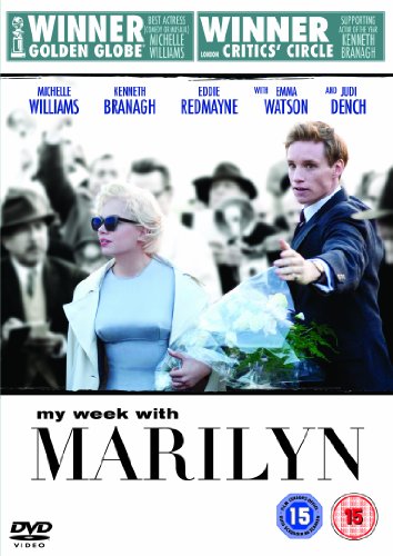 DVD cover for “My Week With Marilyn” featuring Michelle Williams as Marilyn Monroe.