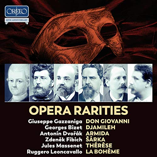 CD cover featuring opera portraits and a decorative mask design.