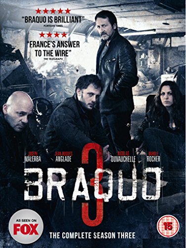"Image of 'Braquo Series 3' Blu-ray cover featuring four characters in a dark scene."