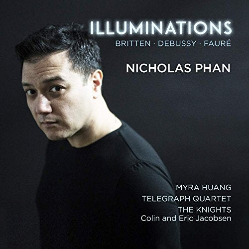 "CD cover with a man in black shirt against a dark background."