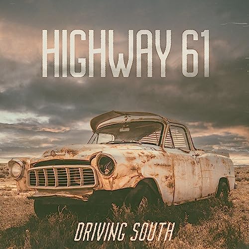 CD cover: rusted vintage car under a stormy sky, text "Highway 61".