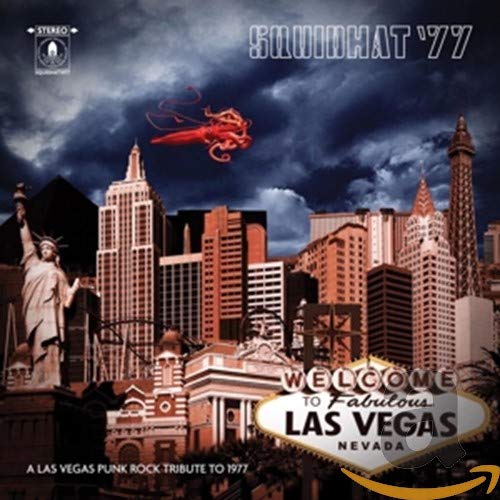 CD cover: Las Vegas skyline with Statue of Liberty and punk rock imagery.