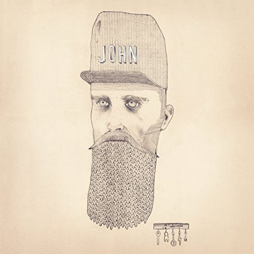 "Album cover featuring a man with a long beard and 'John' cap."