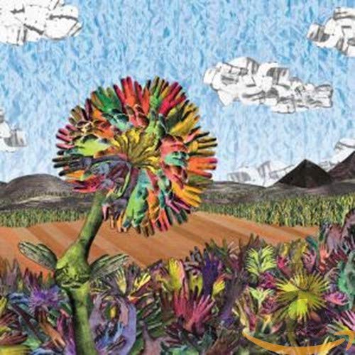 CD cover: colorful, abstract flower against a blue and green landscape.