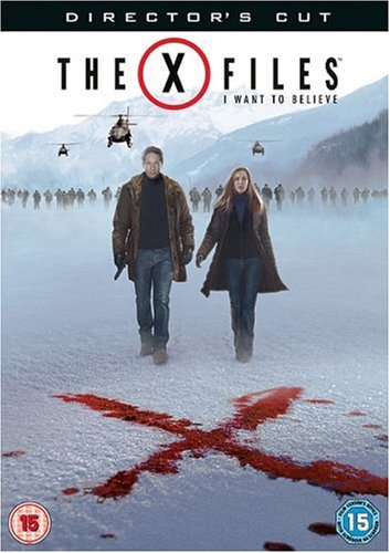 DVD cover of "The X-Files: I Want to Believe" with Mulder and Scully walking.