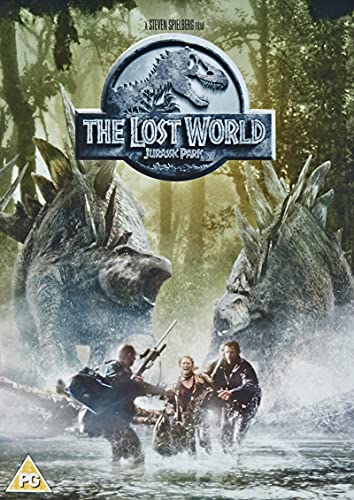 DVD cover for "The Lost World: Jurassic Park" featuring dinosaurs and people.