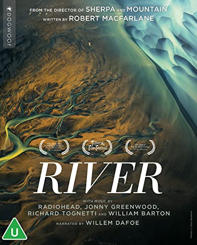 River" Blu-ray cover featuring an aerial view of a winding, braided river.