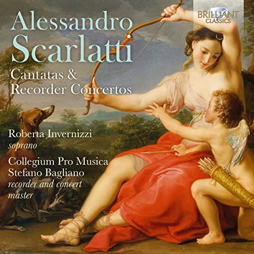 "CD cover featuring a classical painting of a woman and cherub in a landscape."