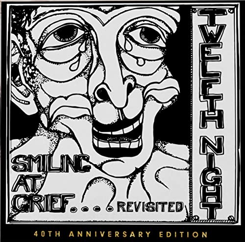 Black and white album cover with a distorted crying face and text.
