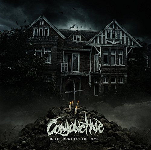"Album cover art: dark, ruined house with 'Conjonctive' and 'In The Mouth Of The Devil' text."