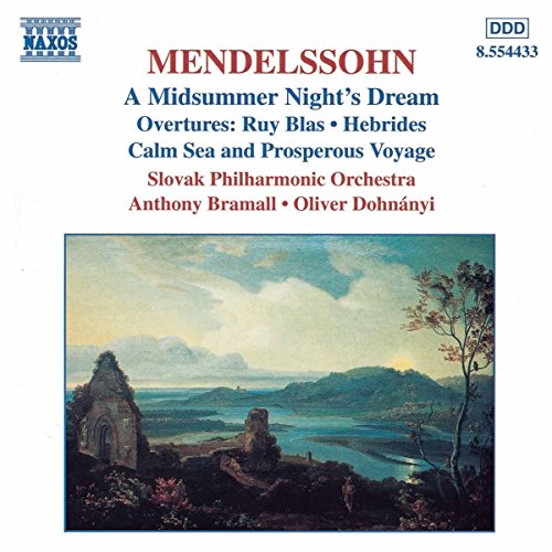 CD cover for Mendelssohn orchestral works, featuring a landscape painting.