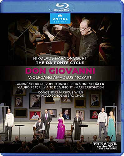 Blue "Mozart: Don Giovanni" Blu-ray case with conductor and opera performers on the cover.